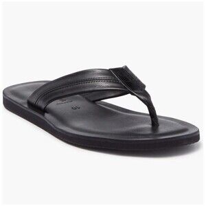 To Boot New York Limon Leather Flip Flop In Black Sz 12 New W/O Tag
